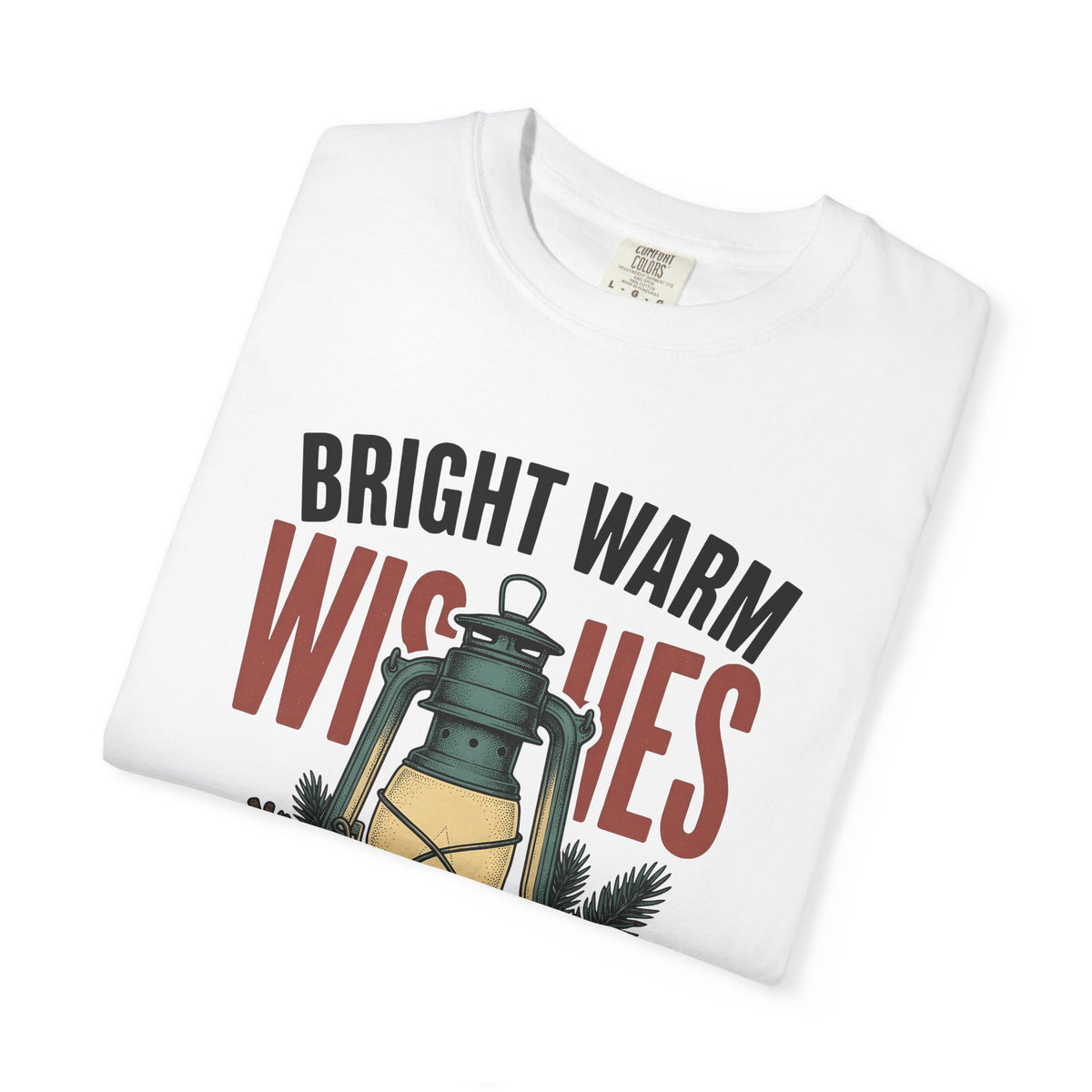 Lantern Pinecones T-Shirt Christmas Seasonal Gift Women Retro T-Shirt Pinecone T-Shirt Xmas Fan Holiday T-Shirt Winter Graphic Sketch Pine Leaves