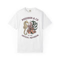 Seahorse Ocean Coastal Gift Old School Seahorse Marine Fan Sea Creature Coastal Ink T-Shirt