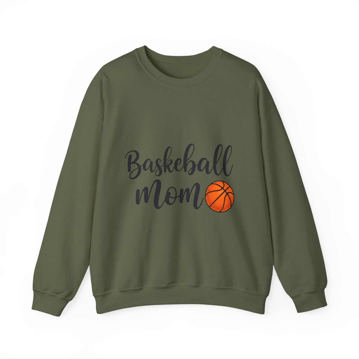Basketball Graphic Sweatshirt Moms Sports Gift Women Script Sweatshirt Hoop Sweatshirt Mom Fan Calligraphy Sweatshirt Athlete Graphic Modern Sports Ball Sweatshirt