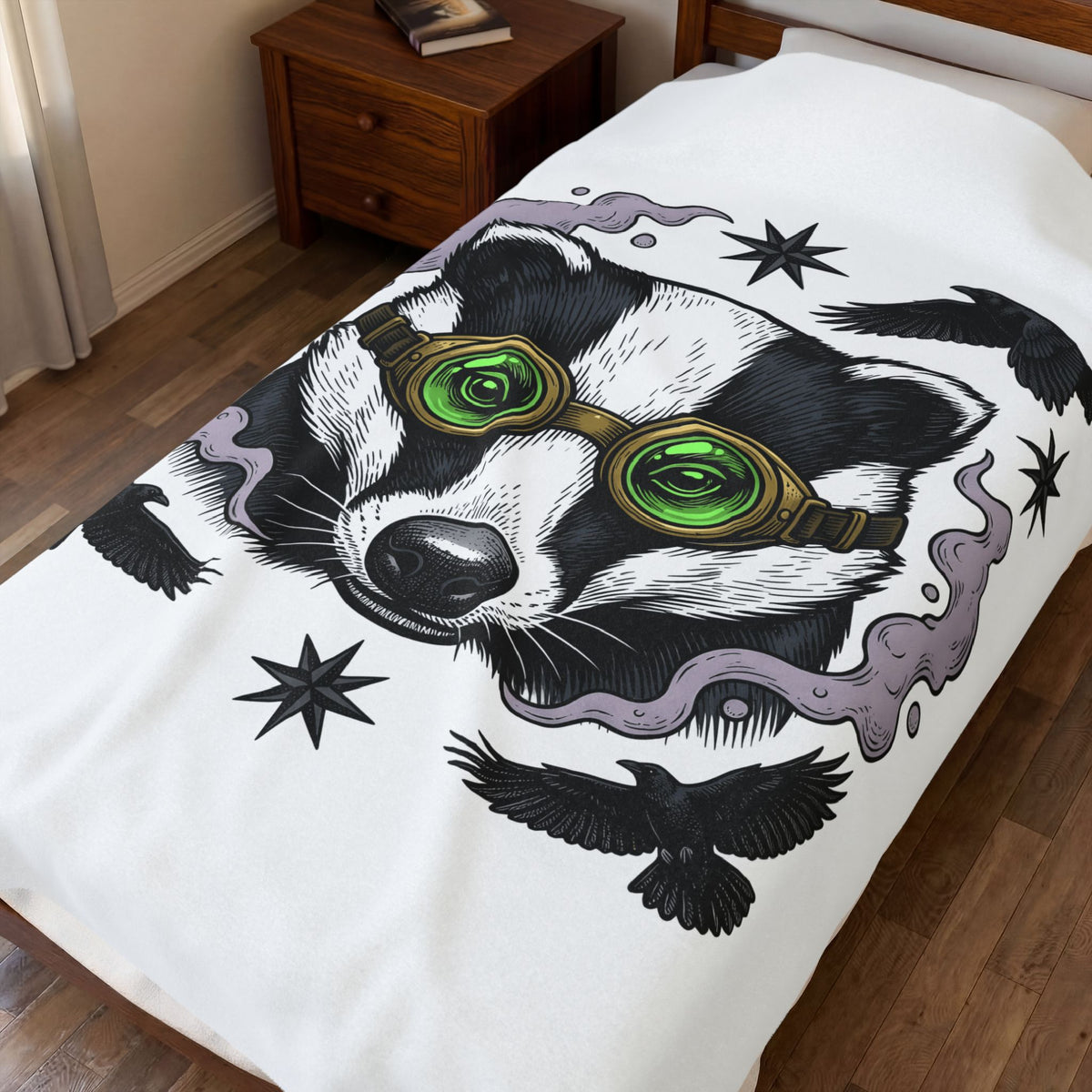 Badger Eyewear Halloween Creatures Gift Mysterious Glasses Horror Fan Spectacles Creature Classic Blanket