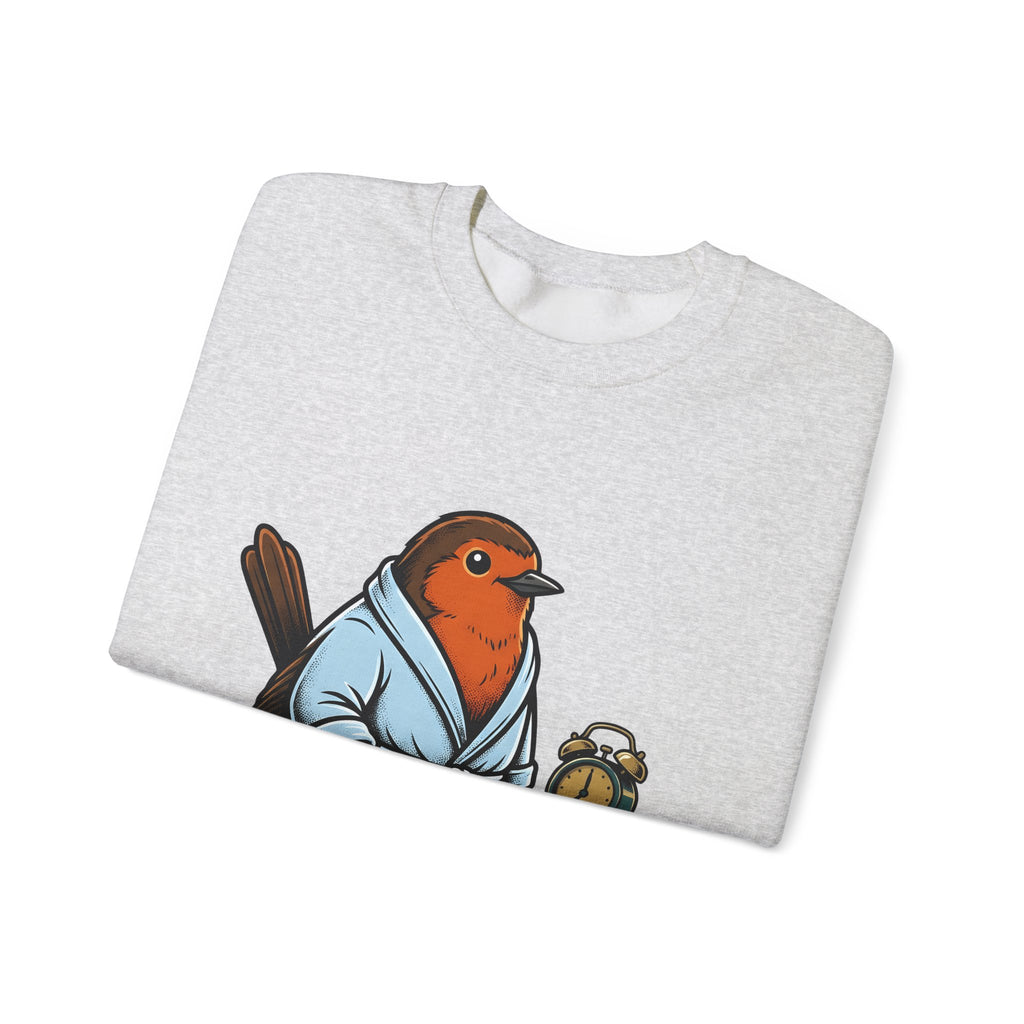 Avian Robe Sweatshirt Funny Creature Gift Women Animated Sweatshirt Bird Sweatshirt Humor Fan Cartoon Sweatshirt Beast Graphic Old School Alarm Sweatshirt