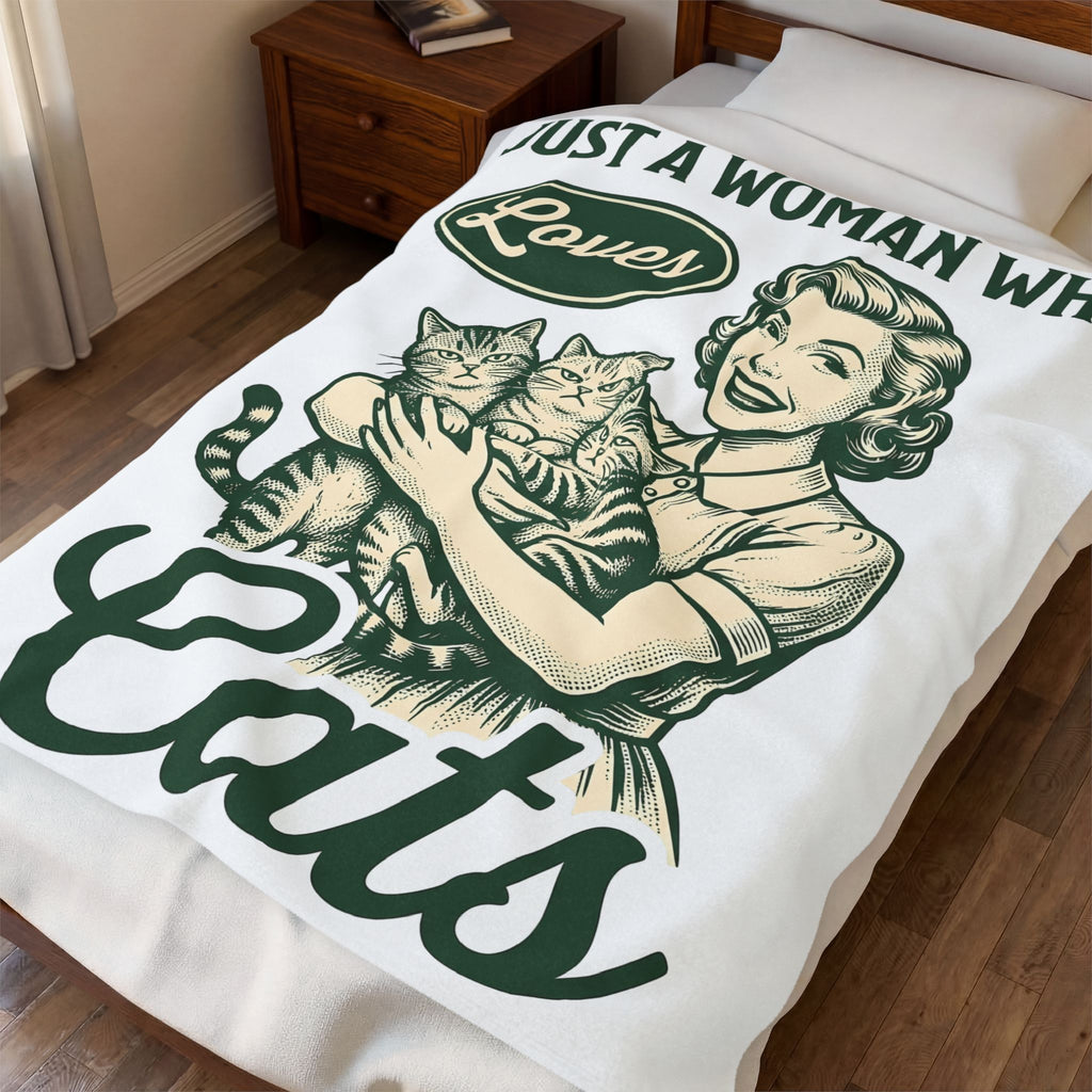 Female Cats Blanket Cat Creatures Gift Women Classic Blanket Kitty Blanket Cat Fan Feline Blanket Beast Graphic Doodle Old-Fashioned Woman Blanket