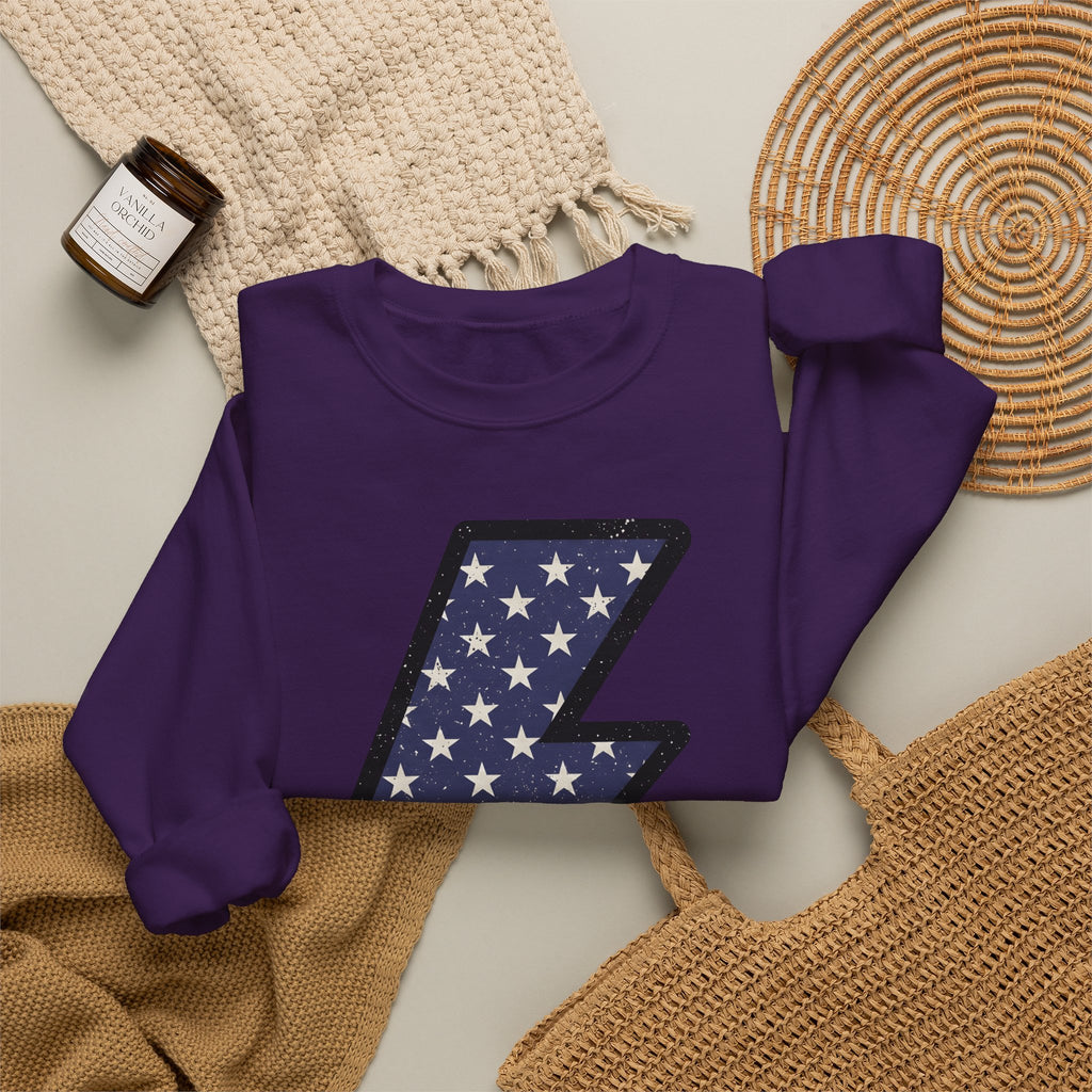 Electric Bolt Sweatshirt 4th Of July Freedom Gift Women Rustic Sweatshirt Lightning Sweatshirt Independence Fan Vintage Sweatshirt Liberty Graphic Nostalgic