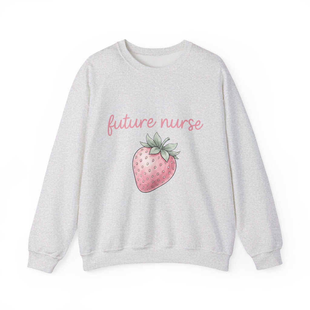 Strawberry Nurse Graduation Gift Pastel Fruit Healthcare Enthusiast Soft Graduate Sweatshirt