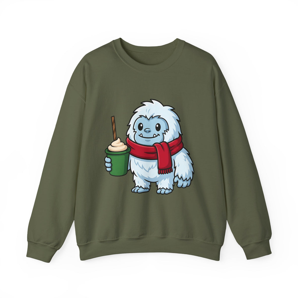 Abominable Snowman Christmas Holiday Gift Comic Yeti Xmas Fan Cartoon Holiday Chibi Sweatshirt