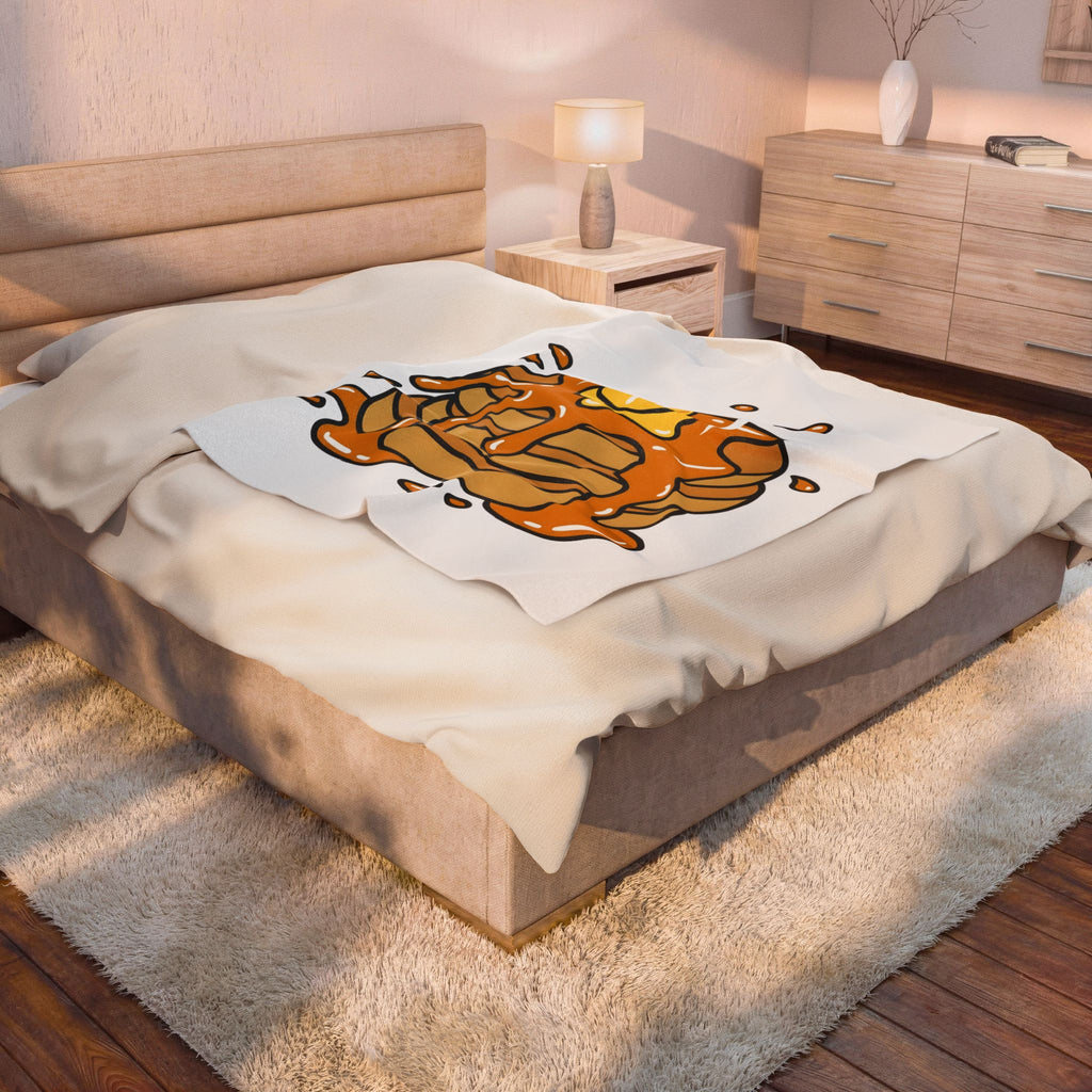 Pancake Stack Desserts Breakfast Gift Cartoon Pancakes Sweets Fan Cartoony Morning Bold Syrup Blanket
