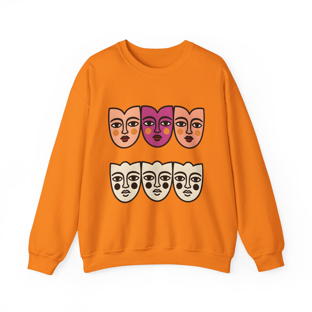 Abstract Faces Sweatshirt Abstract Art Gift Women Modern Sweatshirt Faces Sweatshirt Art Fan Contemporary Sweatshirt Artistic Graphic Minimal Bold Outlines