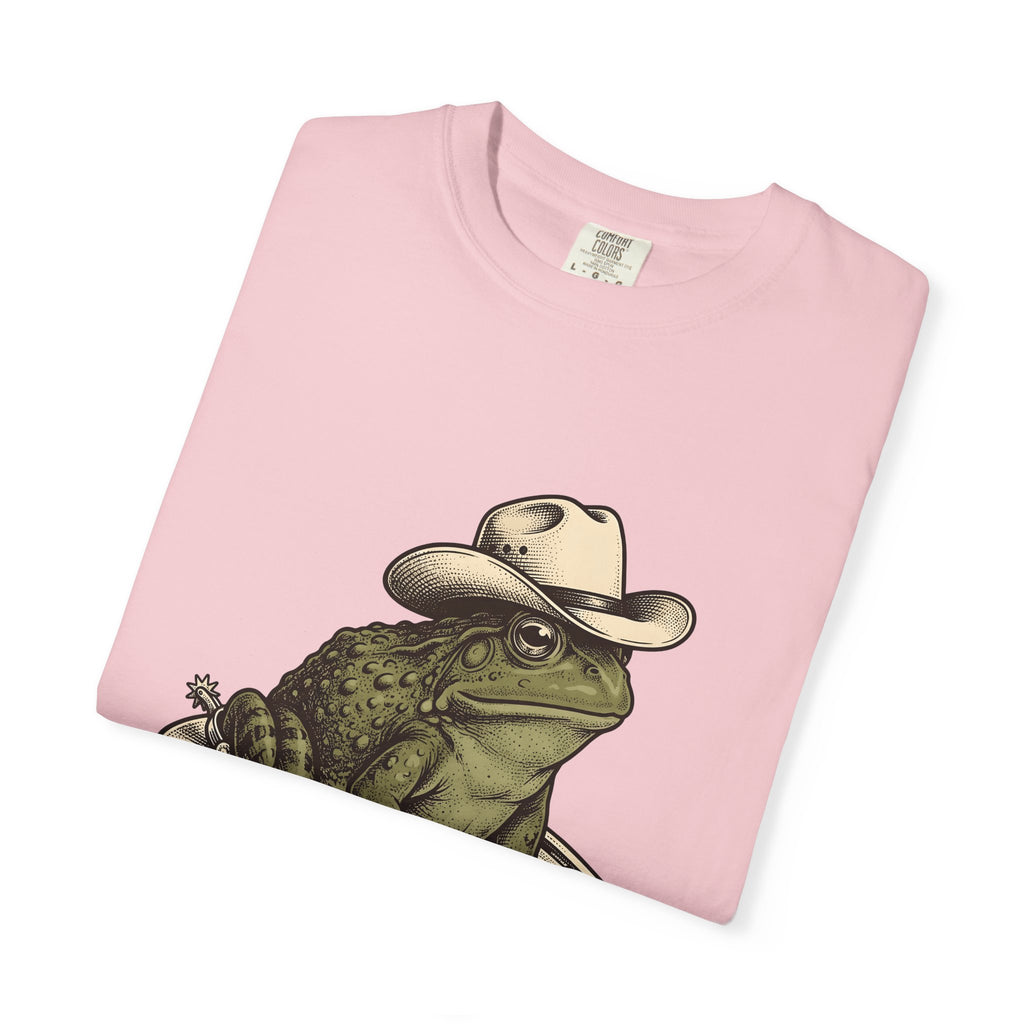 Rodeo Frog T-Shirt Cowgirl Ranch Gift Women Classic T-Shirt Toad T-Shirt Cowgirl Fan Vintage T-Shirt Farm Graphic Line Art Metal Horseshoe T-Shirt