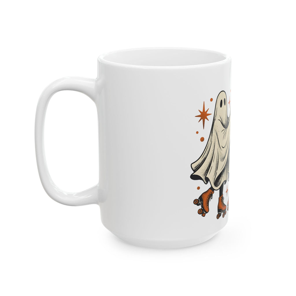 Apparition Skate Mug Halloween Rollerblade Gift Women Hand Drawn Mug Skateboard Mug Spooky Fan Hand Drawn Mug Inline Skate Graphic