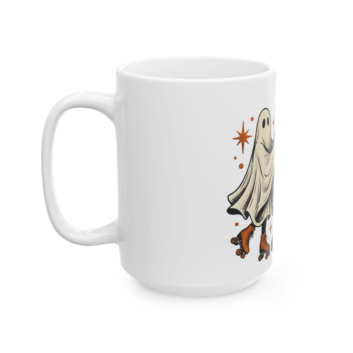 Apparition Skate Mug Halloween Rollerblade Gift Women Hand Drawn Mug Skateboard Mug Spooky Fan Hand Drawn Mug Inline Skate Graphic