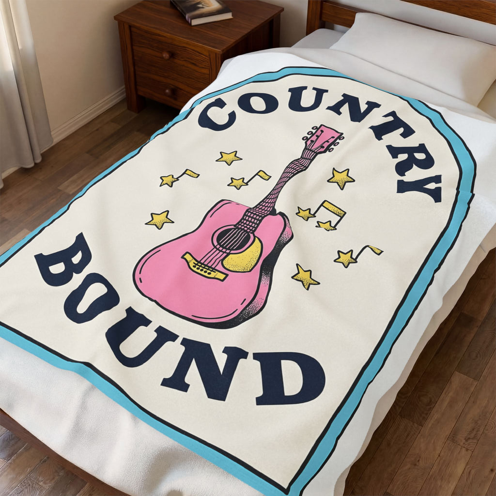 Pastel Guitar Blanket Cowgirl Sound Gift Women Antique Blanket Guitar Blanket Rodeo Fan Vintage Blanket Audio Graphic Nostalgic Twinkle Blanket