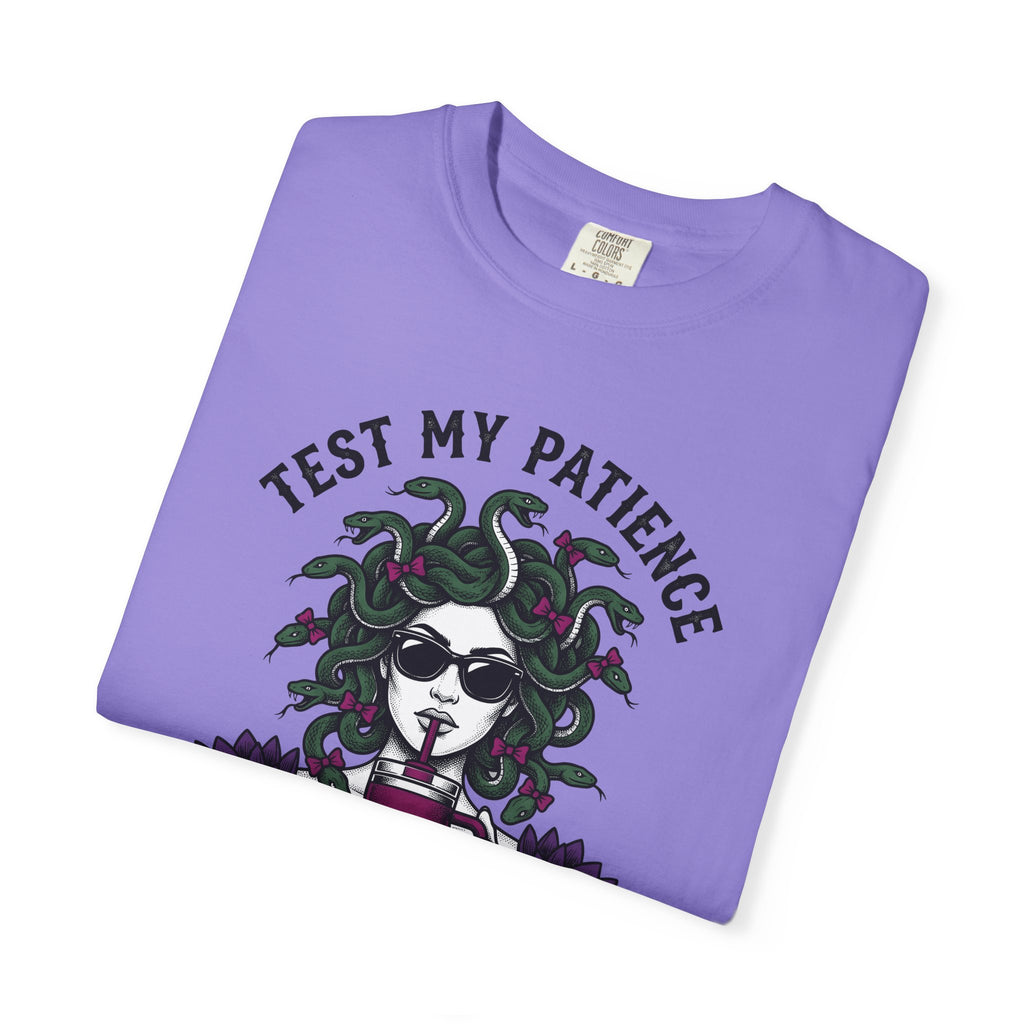 Medusa Glasses T-Shirt Moms Funny Gift Women Pop Art T-Shirt Gorgon T-Shirt Motherhood Fan Retro T-Shirt Humor Graphic Classic Lotus Bloom T-Shirt