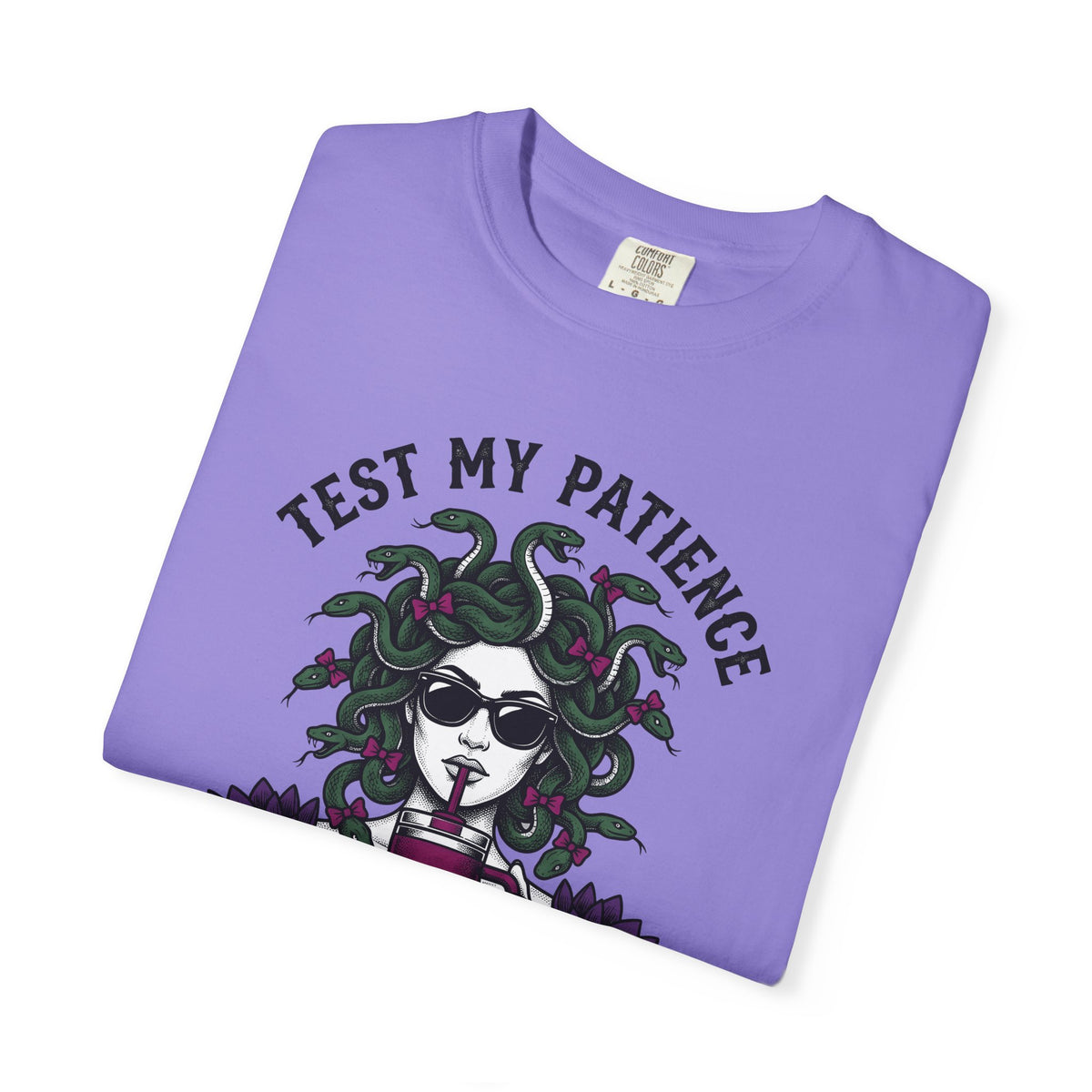 Medusa Glasses T-Shirt Moms Funny Gift Women Pop Art T-Shirt Gorgon T-Shirt Motherhood Fan Retro T-Shirt Humor Graphic Classic Lotus Bloom T-Shirt