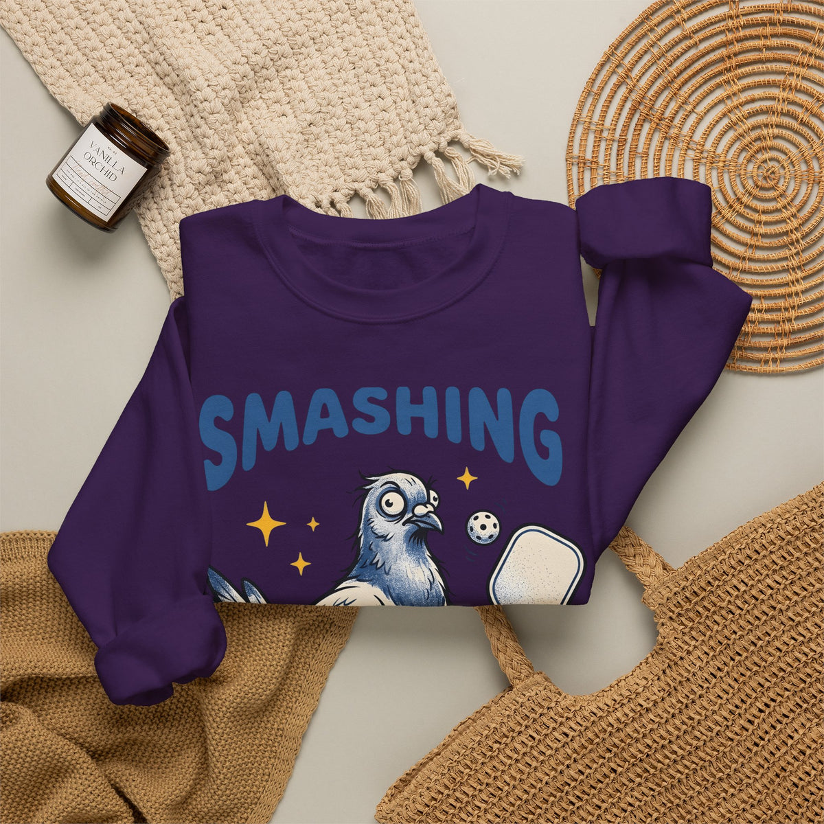Flying Bird Pickleball Sweatshirt Pickleball Critters Gift Women Drawing Sweatshirt Pickleball Sweatshirt Pickleball Fan Illustrations Sweatshirt Creature
