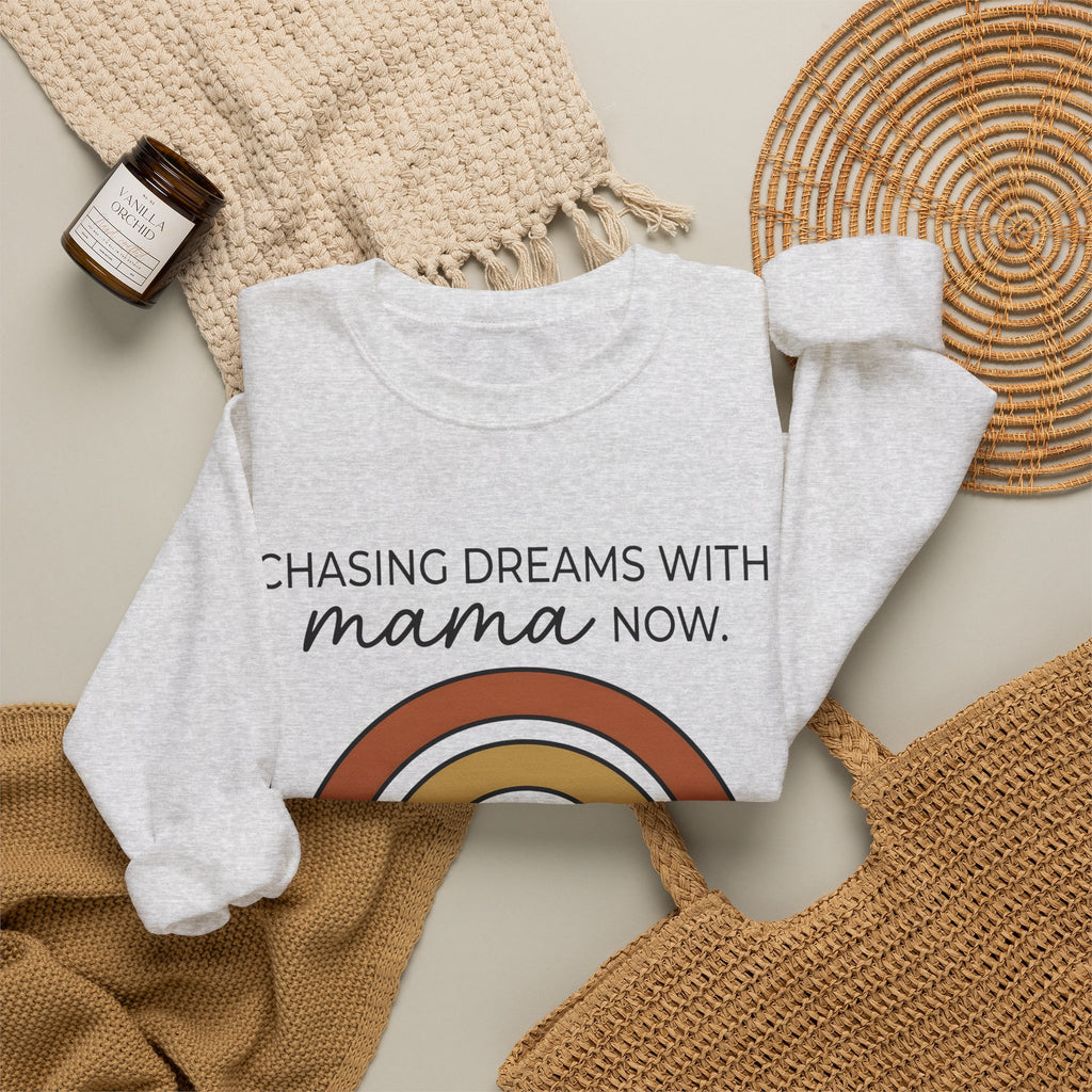 Rainbow Design Sweatshirt Moms Household Gift Women Hippie Sweatshirt Colorful Sweatshirt Mom Enthusiast Boho Sweatshirt Home Graphic Simple Love Symbol Sweatshirt