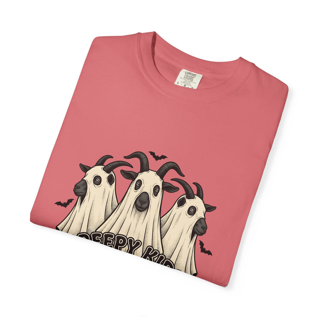 Phantom Goat Halloween Creature Gift Classic Specter Horror Fan Cryptid Monster Outline Carved T-Shirt