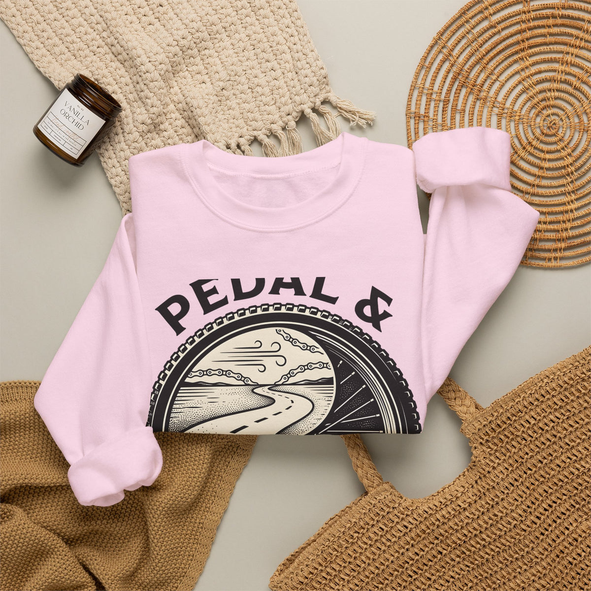 Biking Wheel Sweatshirt Cycling Journey Gift Women Heritage Sweatshirt Spokes Sweatshirt Cyclist Enthusiast Vintage Sweatshirt Travel Graphic Nostalgic