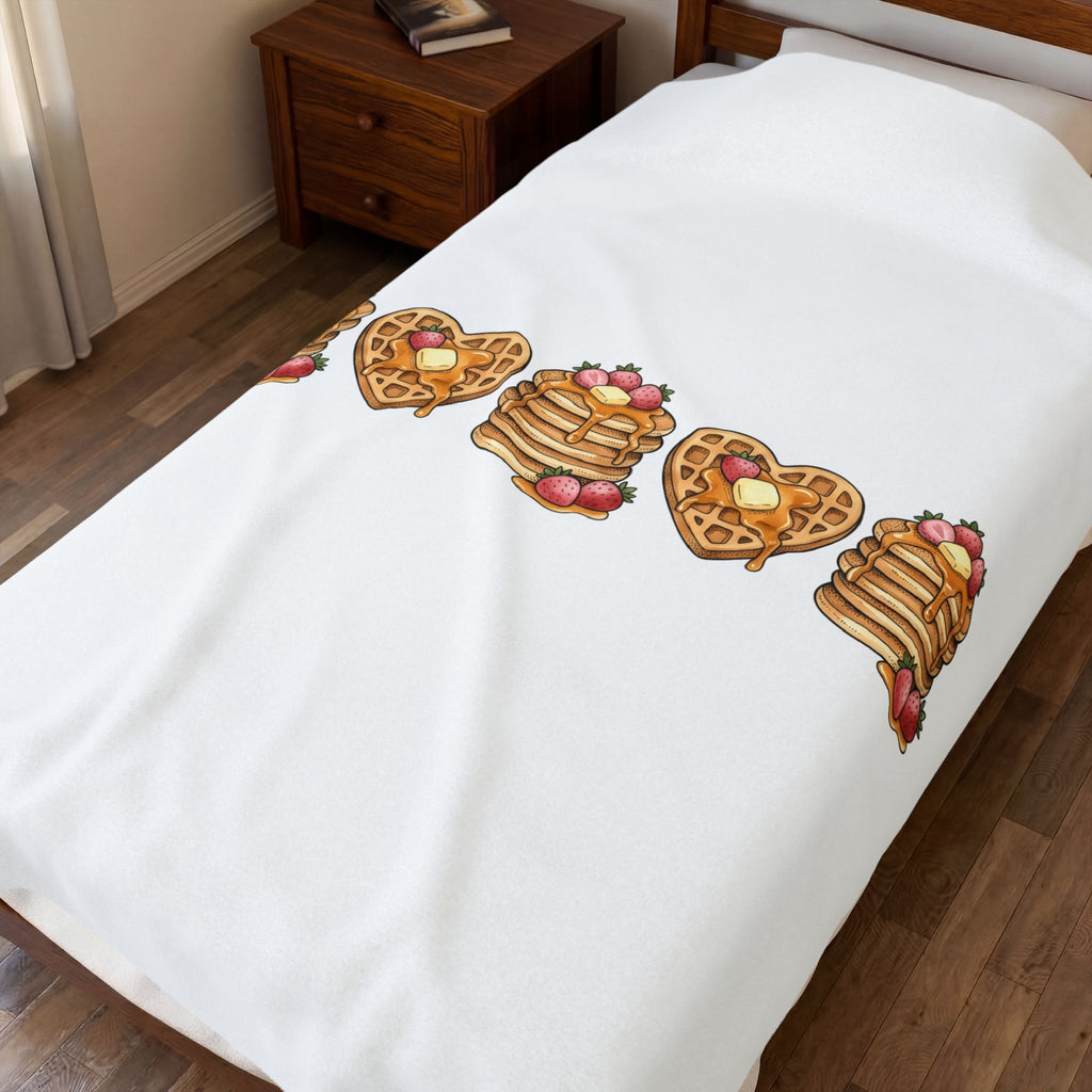 Pancake Stack Blanket Desserts Brunch Gift Women Kawaii Blanket Hotcake Blanket Pastry Fan Cute Blanket Breakfast Graphic Sketch Berry Blanket