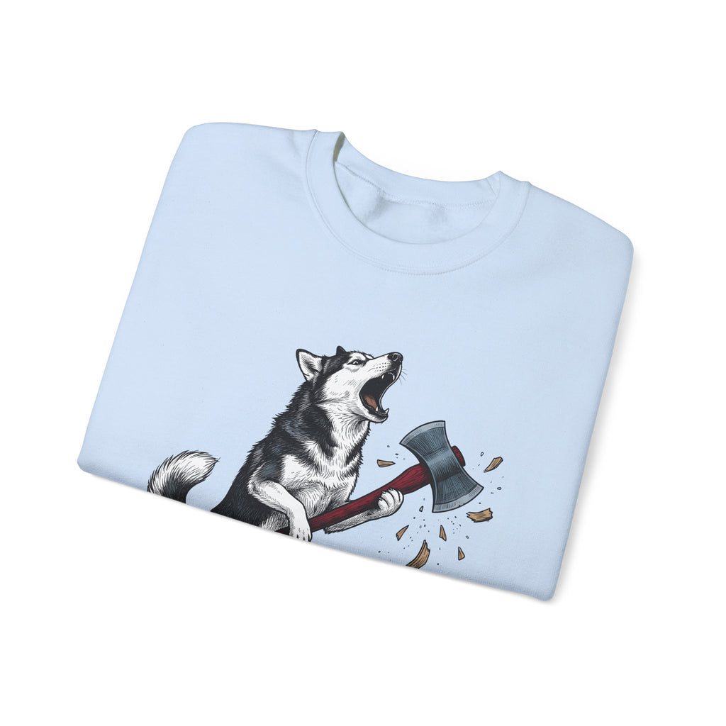 Wolf Dog Sweatshirt Dog Funny Gift Women Line Art Sweatshirt Wolfdog Sweatshirt Dog Fan Illustrated Graphic Sweatshirt Hand Drawn Splitting Axe Sweatshirt