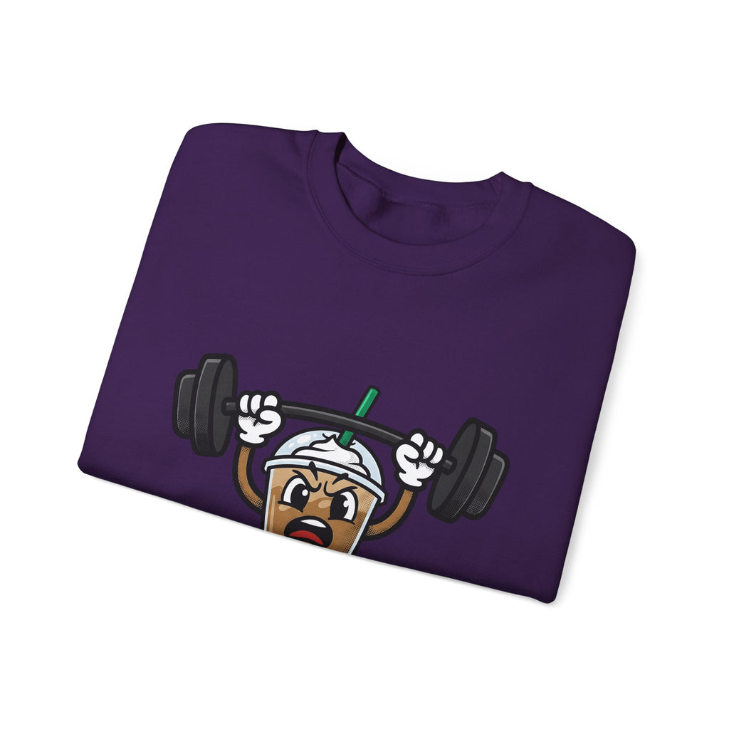 Latte Cup Icon Sweatshirt Coffee Exercise Gift Women Caricature Sweatshirt Coffee Sweatshirt Sweatshirt Coffee Fan Fitness Graphic Sweatshirt Pop Art Gym Weight