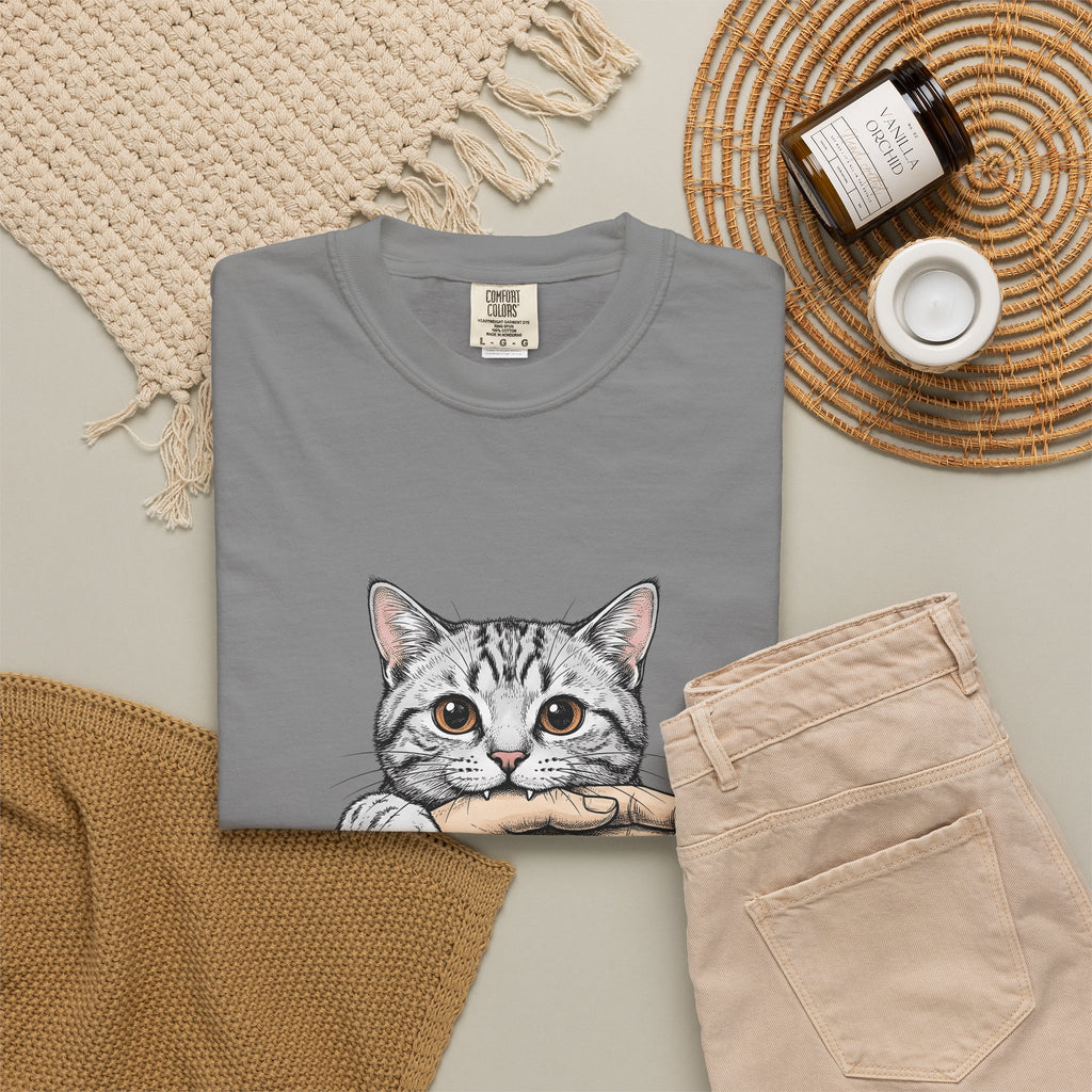 Tabby Cat Cat Humor Gift Hand Drawn Kitty T T-Shirt