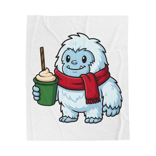 Abominable Snowman Christmas Holiday Gift Comic Yeti Xmas Fan Cartoon Holiday Chibi Blanket