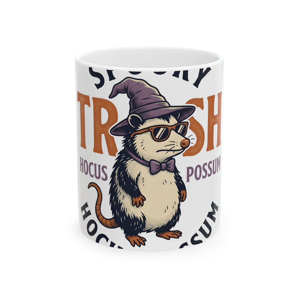 Possum Wizard Halloween Animal Gift Vintage Opossum Spooky Fan Retro Creature Hand Drawn Mug