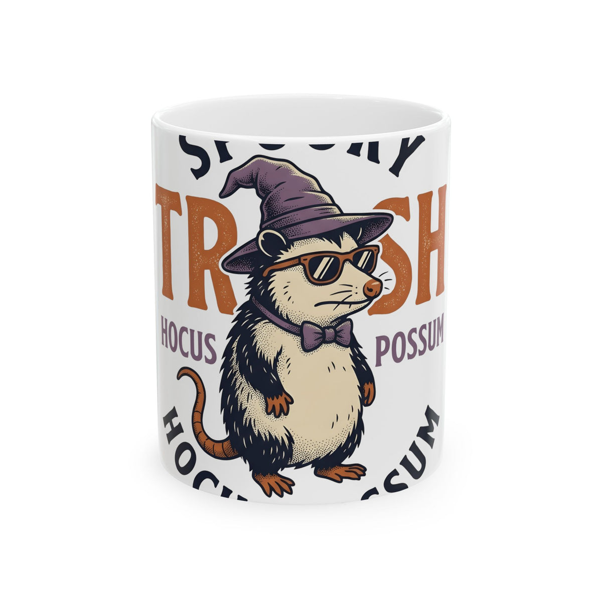 Possum Wizard Halloween Animal Gift Vintage Opossum Spooky Fan Retro Creature Hand Drawn Mug