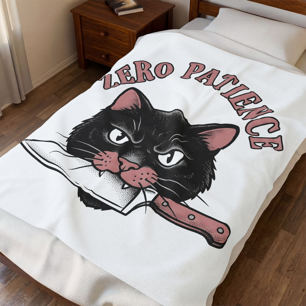 Black Kitten Blanket Halloween Gothic Gift Women Retro Blanket Kitten Blanket Horror Fan Dark Blanket Gothic Graphic Sketch Blade Blanket