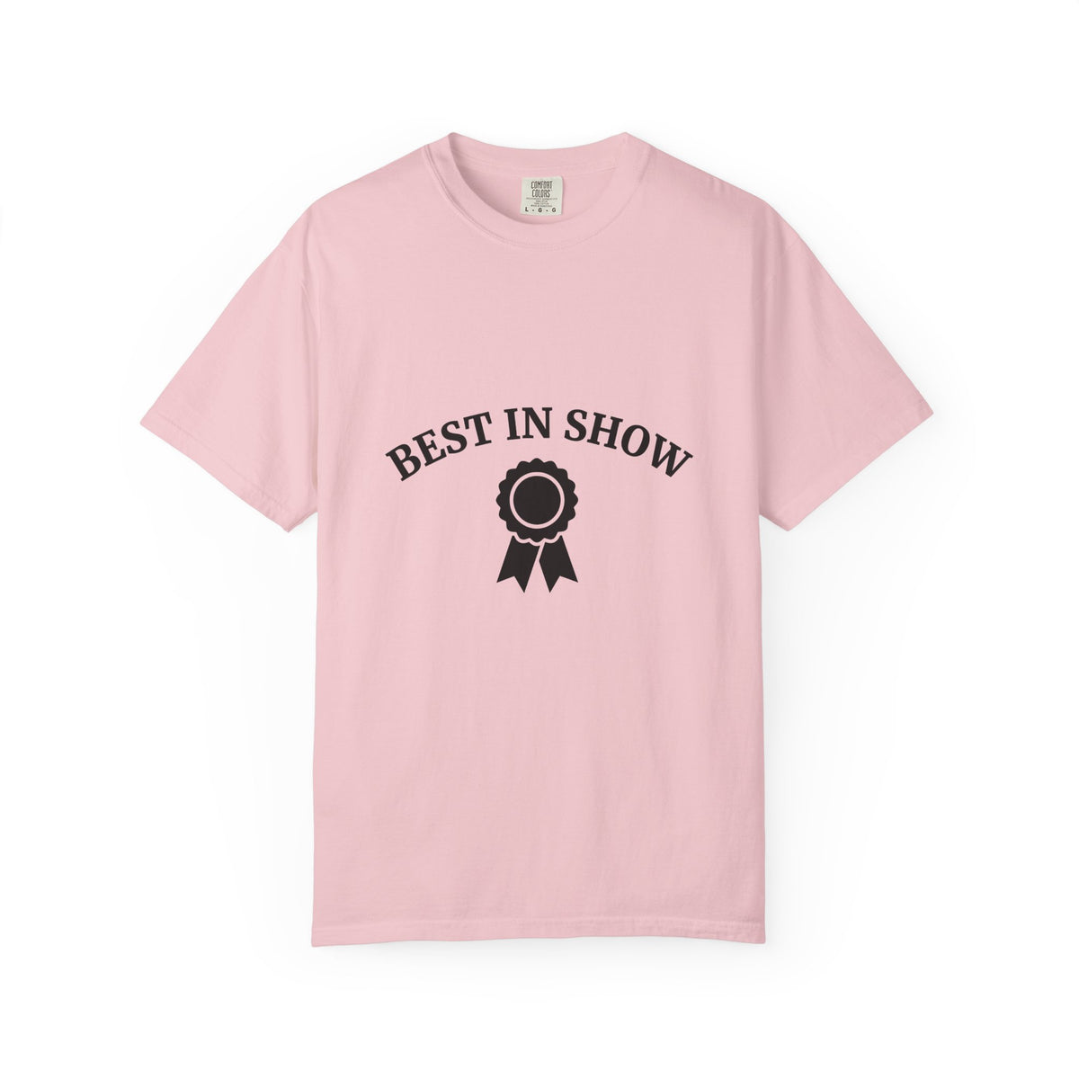 Award Ribbon T-Shirt Dog Competition Gift Women Minimalist T-Shirt Rosette T-Shirt Dog Fan Simple T-Shirt Championship Graphic Retro Badge T-Shirt