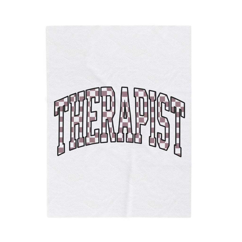 Therapist Phrase Blanket Therapist Self Care Gift Women Pop Art Blanket Counselor Blanket Mental Health Professional Enthusiast Retro Blanket
