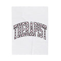 Therapist Phrase Blanket Therapist Self Care Gift Women Pop Art Blanket Counselor Blanket Mental Health Professional Enthusiast Retro Blanket