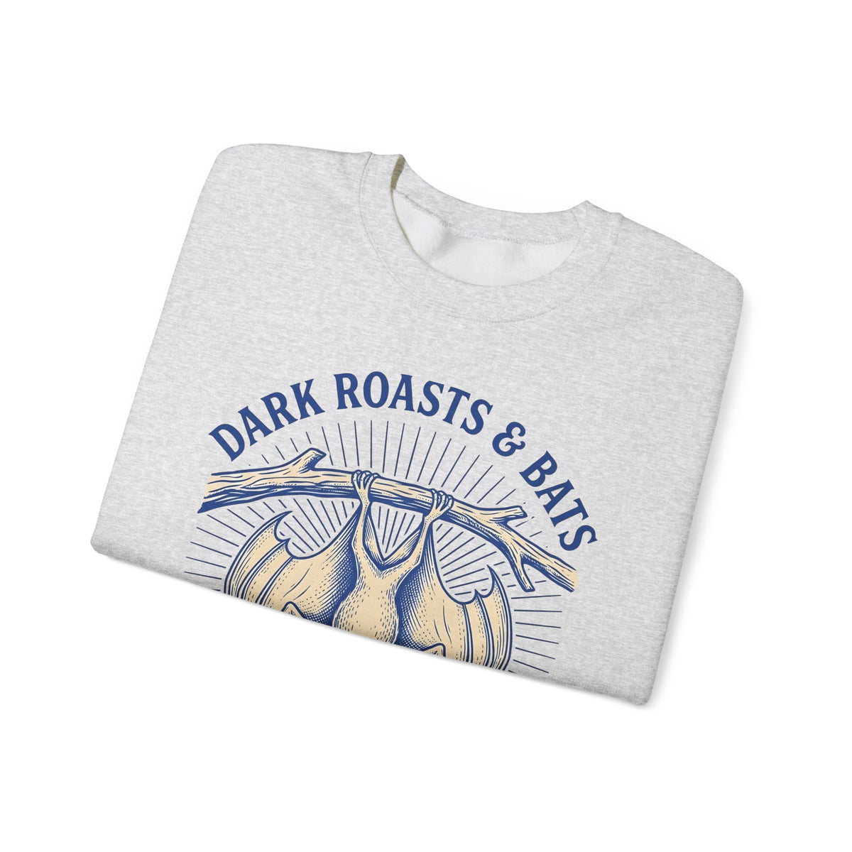 Flying Bat Coffee Sweatshirt Coffee Fauna Gift Women Classic Sweatshirt Coffee Drink Sweatshirt Coffee Fan Wildlife Graphic Sweatshirt Line Art Perch Branch