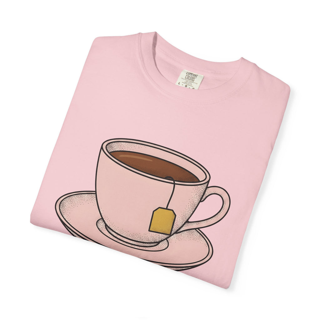 Tea Cup T-Shirt Drinks Foodie Gift Women Hand Drawn T-Shirt Teacup T-Shirt Beverage Fan Illustrated T-Shirt Food Graphic Minimalist Tea T-Shirt T-Shirt