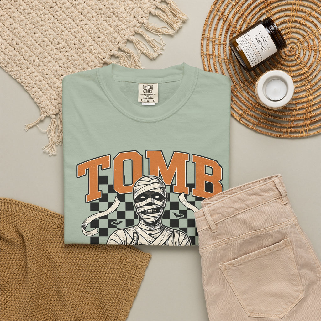 Wrapped Mummy T-Shirt Halloween Fright Gift Women Old School T-Shirt Mummy T-Shirt Horror Fan Scary T-Shirt Scare Graphic