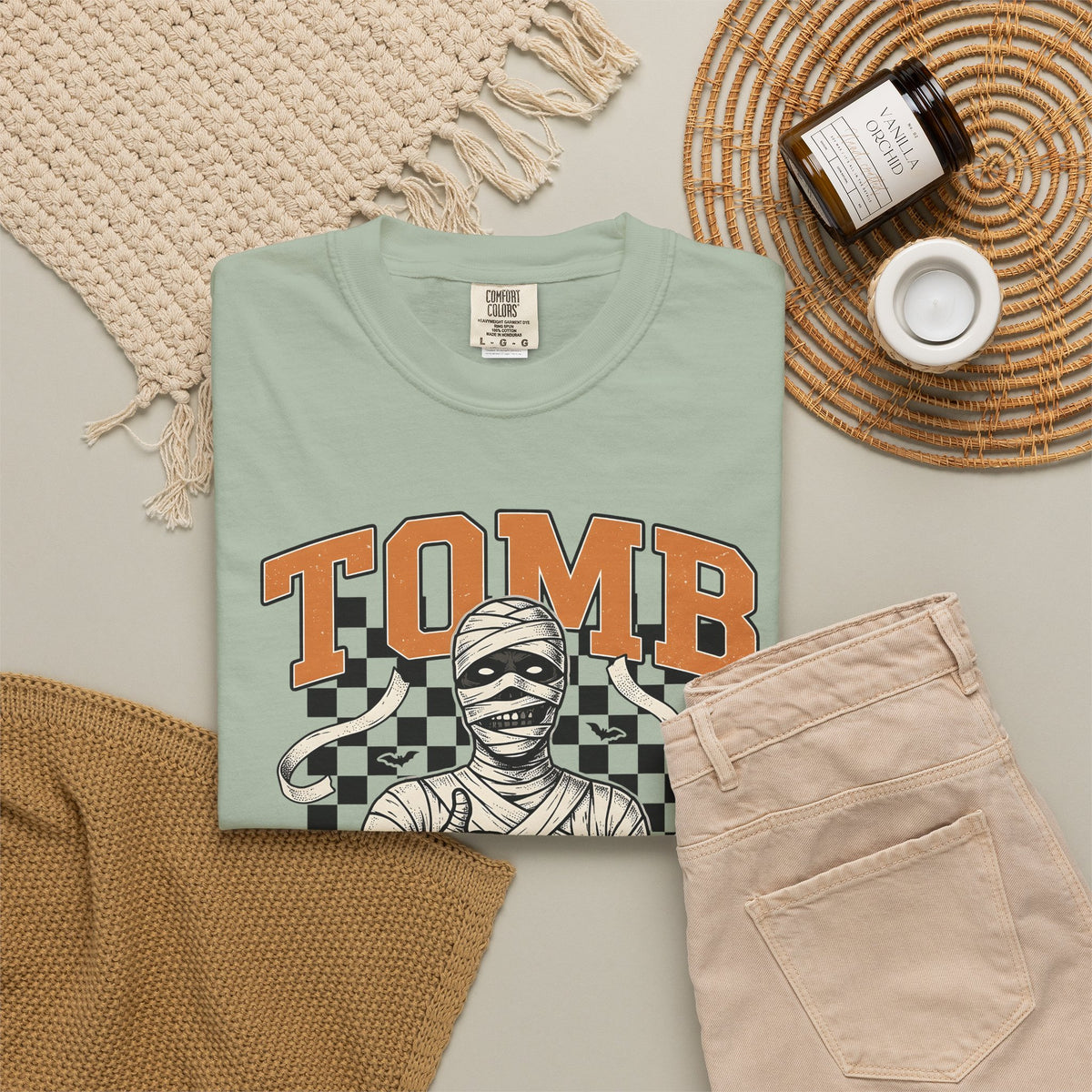 Wrapped Mummy T-Shirt Halloween Fright Gift Women Old School T-Shirt Mummy T-Shirt Horror Fan Scary T-Shirt Scare Graphic