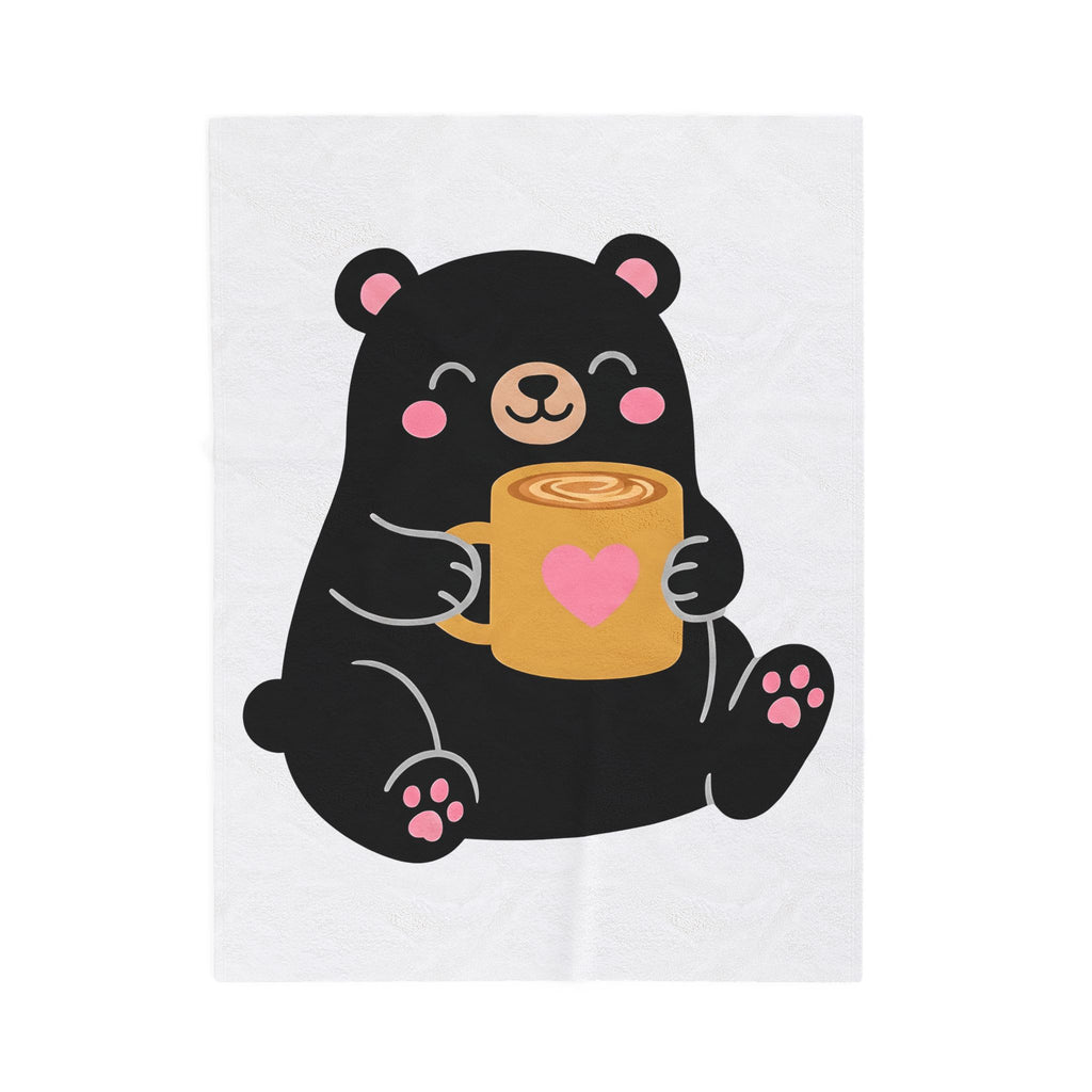 Bear Coffee Cup Coffee Animal Gift Cute Mug Coffee Fan Coffee Mug Kawaii Minimalist Blanket