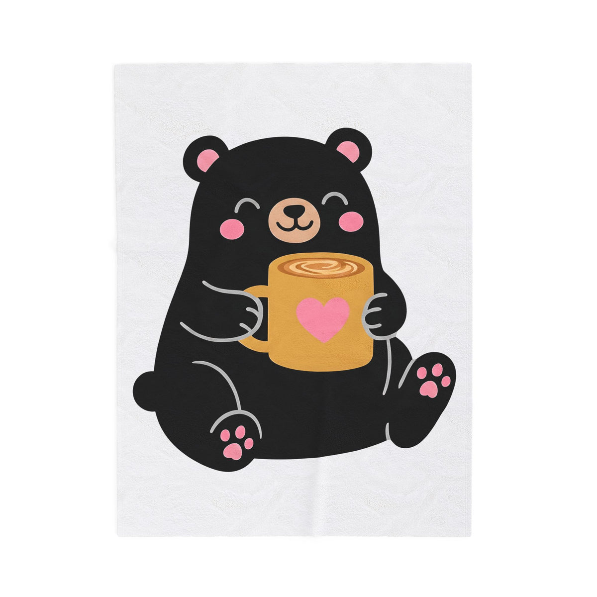 Bear Coffee Cup Coffee Animal Gift Cute Mug Coffee Fan Coffee Mug Kawaii Minimalist Blanket