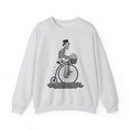 Skeleton Bicycle Sweatshirt Halloween Gothic Gift Women Vintage Sweatshirt Bike Sweatshirt Horror Fan Retro Sweatshirt Dark Graphic Hand Drawn Skulls Sweatshirt