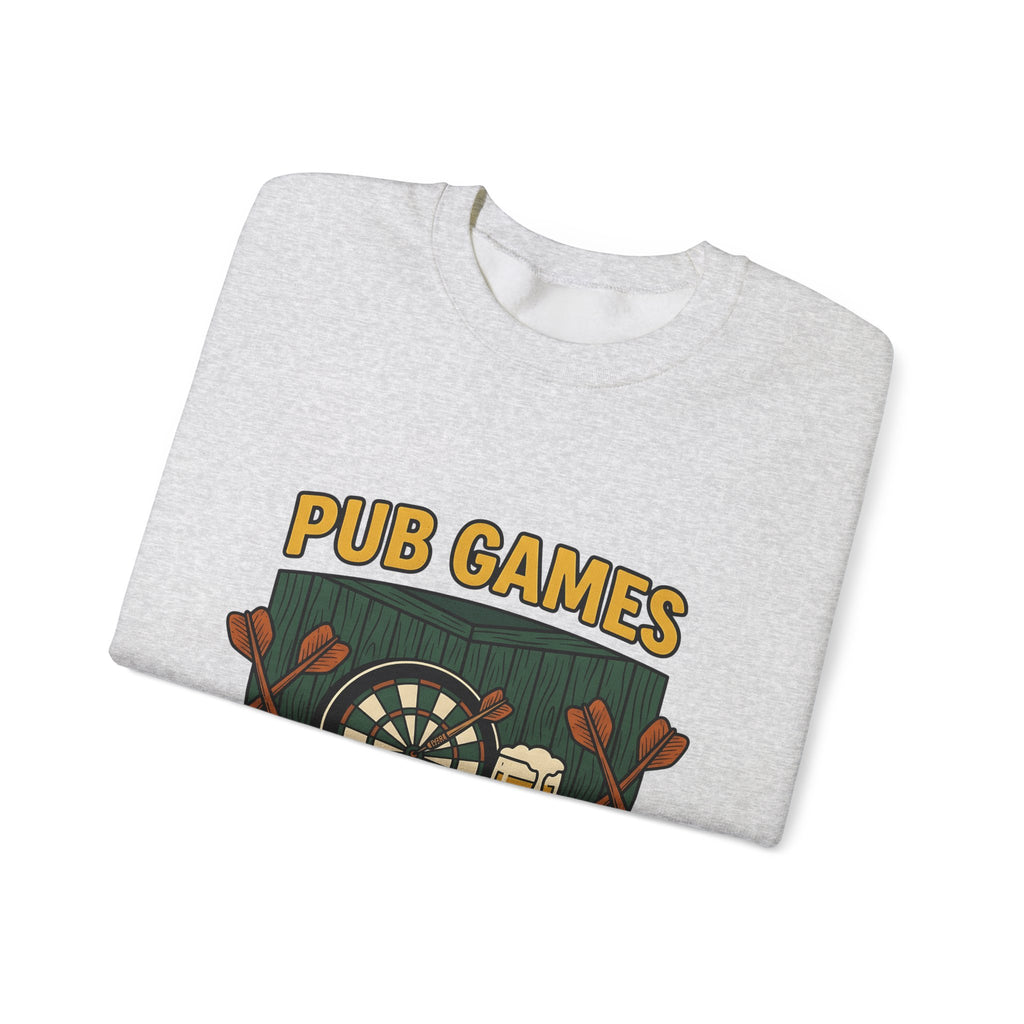 Darts Game Sweatshirt Sports Lounge Gift Women Grunge Sweatshirt Darts Sweatshirt Athlete Fan Distressed Sweatshirt Relaxation Graphic Cartoon Ale Glass Sweatshirt