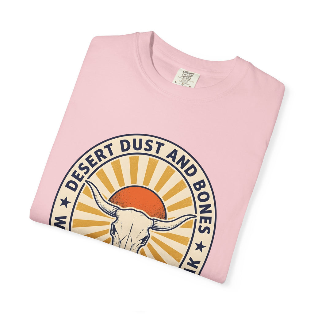 Steer Skull Cowgirl Hippie Gift Retro Bull Skull Cowboy Fan Vintage Bohemian Rustic Dusk T-Shirt