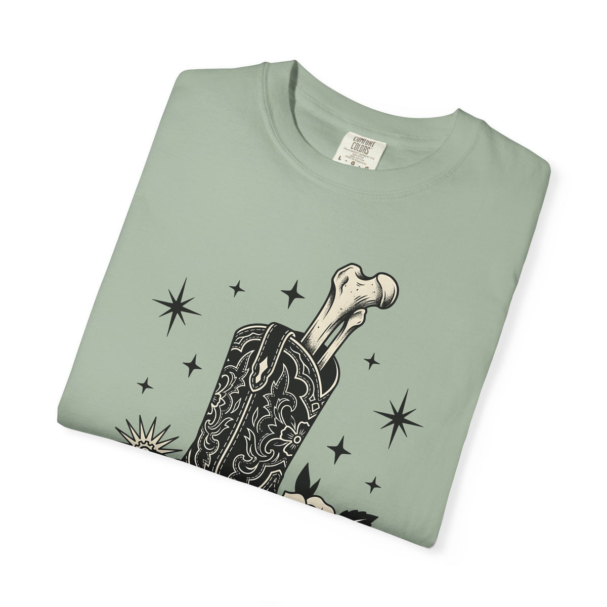 Leather Boot T-Shirt Cowgirl Ranch Gift Women Neo Tattoo T-Shirt Boot T-Sh
