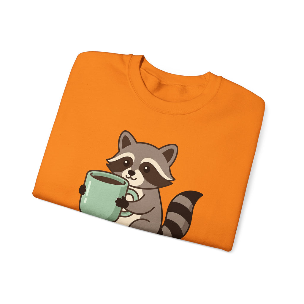 Raccoon Coffee Sweatshirt Nurses Coffee Gift Women Cute Sweatshirt Coffee Sweatshirt Nurse Enthusiast Adorable Sweatshirt Caffeinated Graphic Coffee