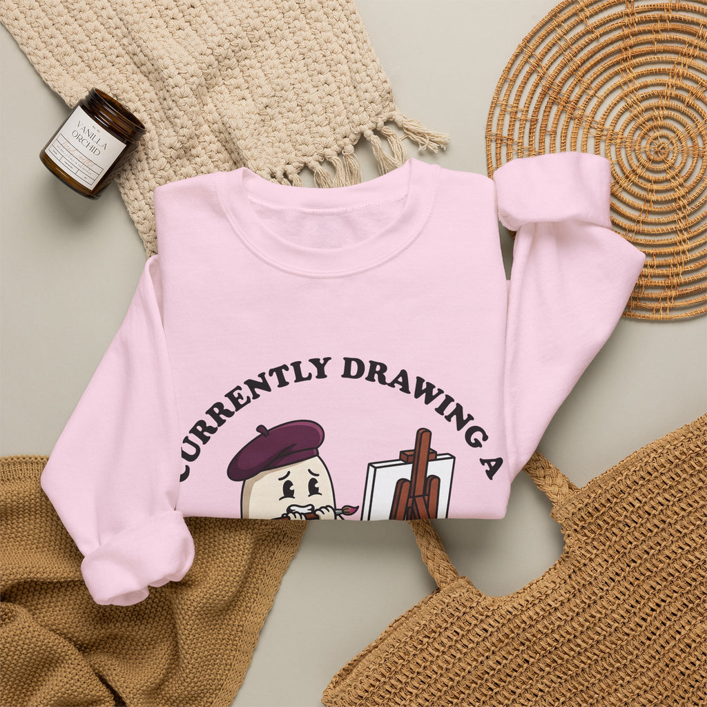 Apparition Illustrator Funny Gift Cartoon Ghost Artist Humor Fan Comic Visual Sweatshirt