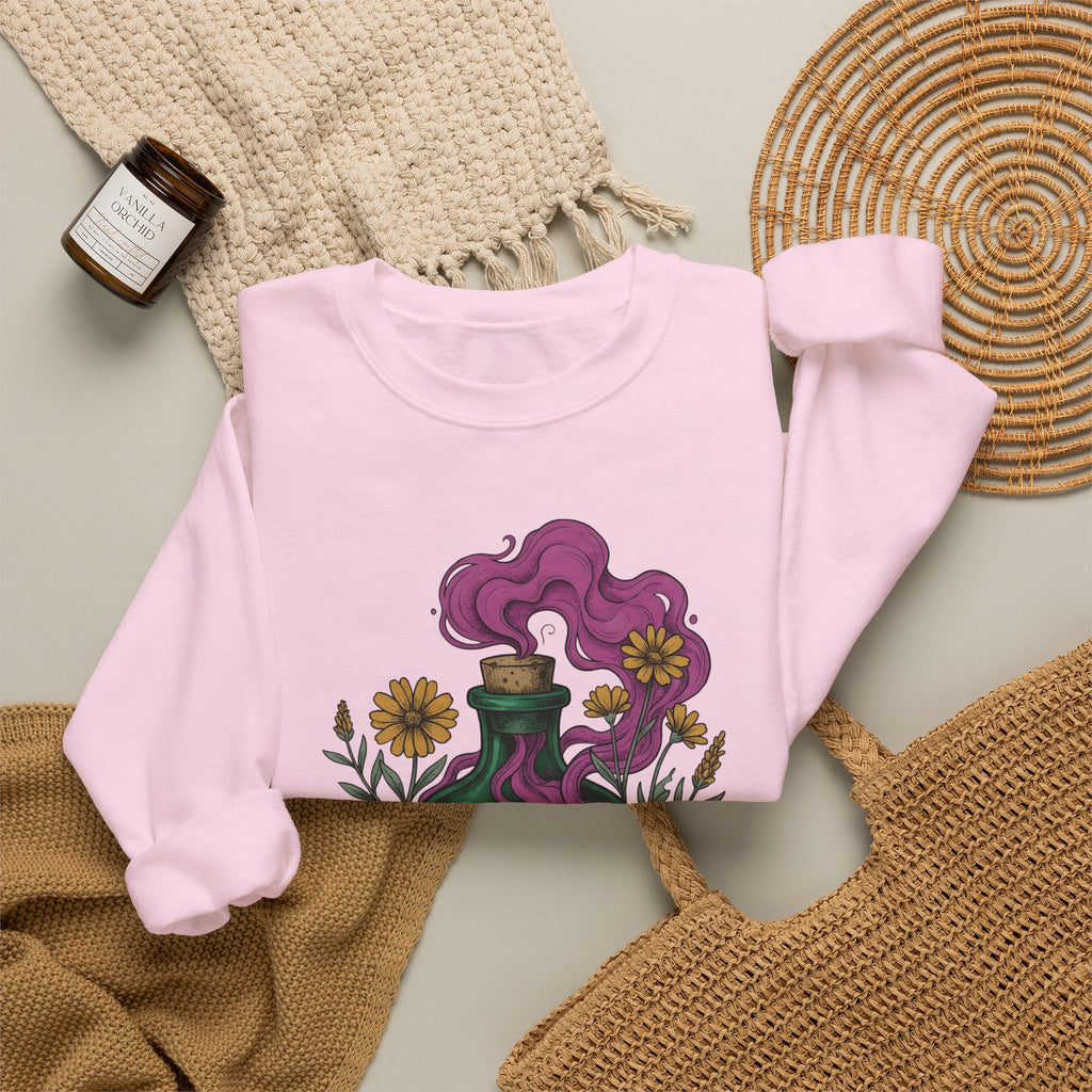 Elixir Flask Sweatshirt Halloween Magic Gift Women Cartoon Sweatshirt Potion Bottle Sweatshirt Spooky Fan Toon Sweatshirt Magical Graphic