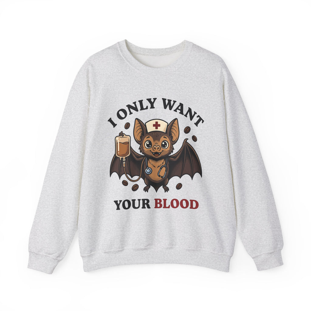 Medical Bat Sweatshirt Nurses Spooky Gift Women Adorable Sweatshirt Vampire Bat Sweatshirt Nurse Enthusiast Cute Sweatshirt Horror Graphic Comic Medical Tool