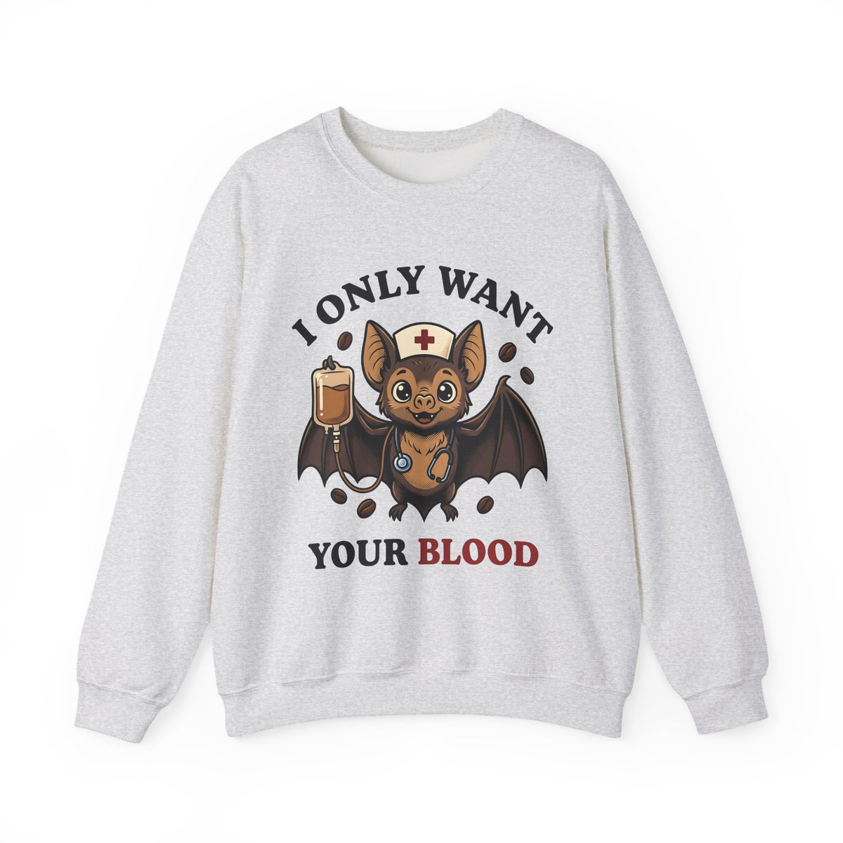 Medical Bat Sweatshirt Nurses Spooky Gift Women Adorable Sweatshirt Vampire Bat Sweatshirt Nurse Enthusiast Cute Sweatshirt Horror Graphic Comic Medical Tool