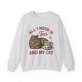 Cat Tea Cup Sweatshirt Cat Tea Gift Women Vintage Sweatshirt Kitty Sweatshirt Feline Fan Retro Sweatshirt Tea Infusion Graphic Hand Drawn Star Sweatshirt