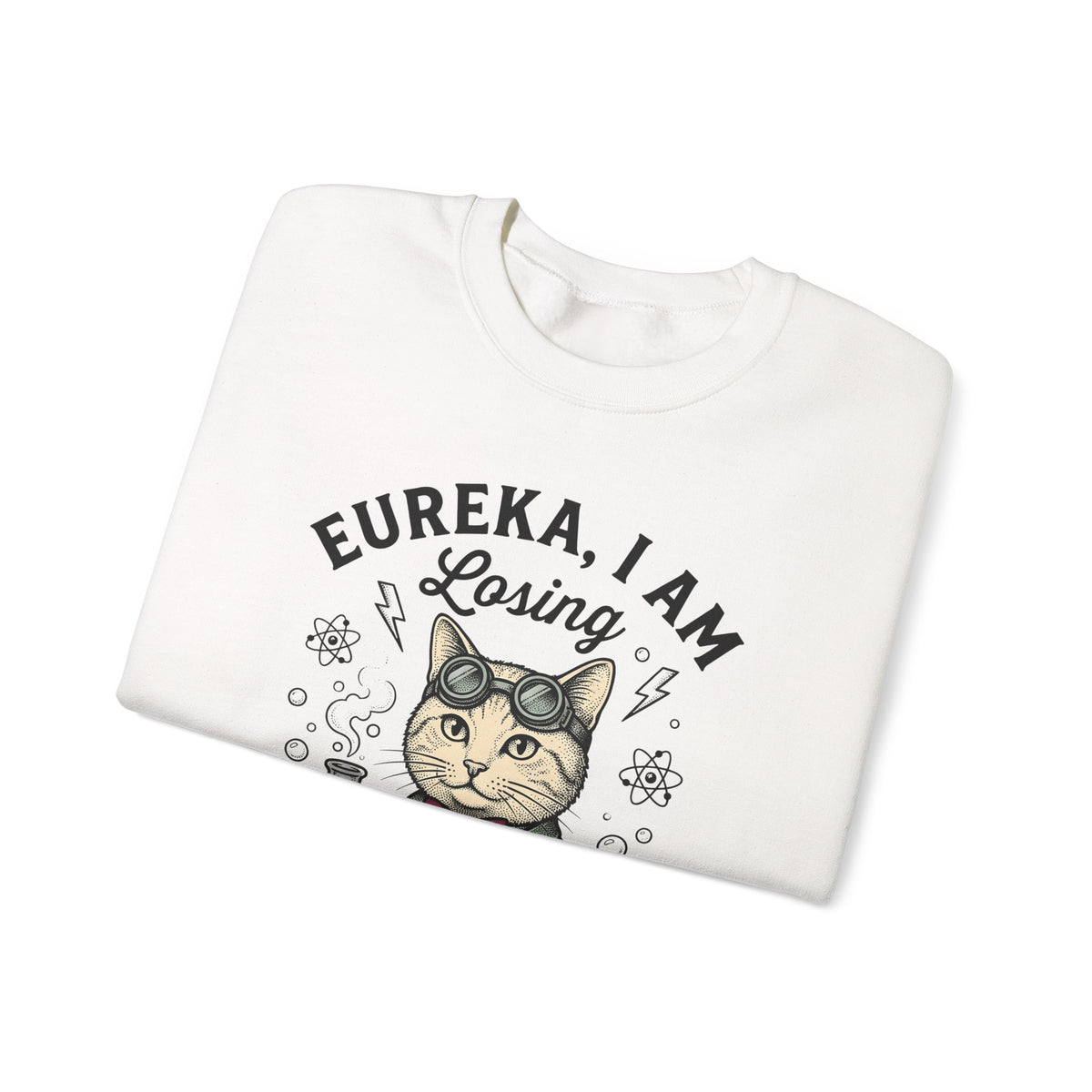Scientist Cat Sweatshirt Cat Science Gift Women Vintage Sweatshirt Feline Sweatshirt Cat Fan Retro Sweatshirt Scientific Graphic Hand Drawn Beaker Sweatshirt