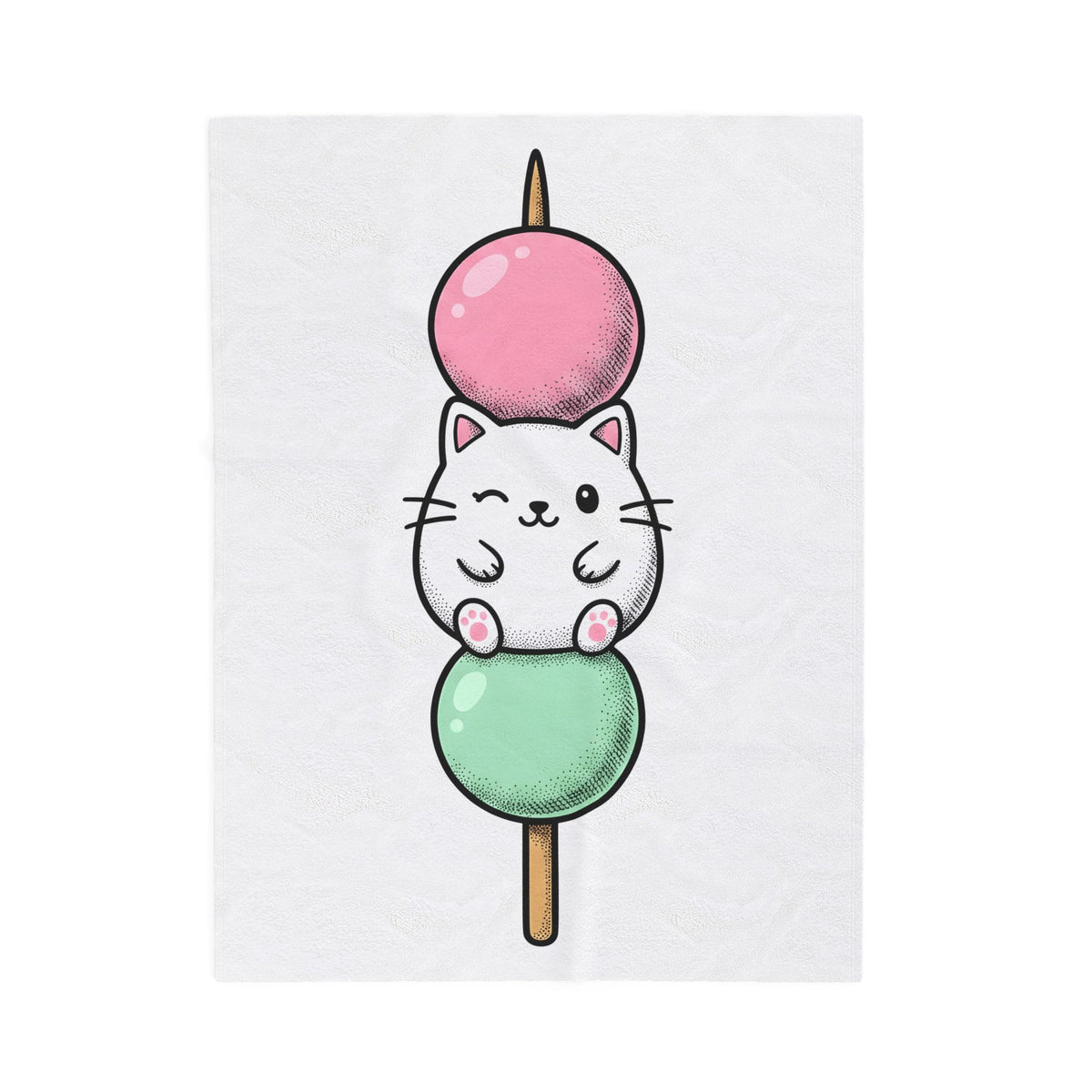 Feline Mochi Cat Snack Gift Adorable Cat Cat Fan Kitty Food Comic Sweet Candy Blanket